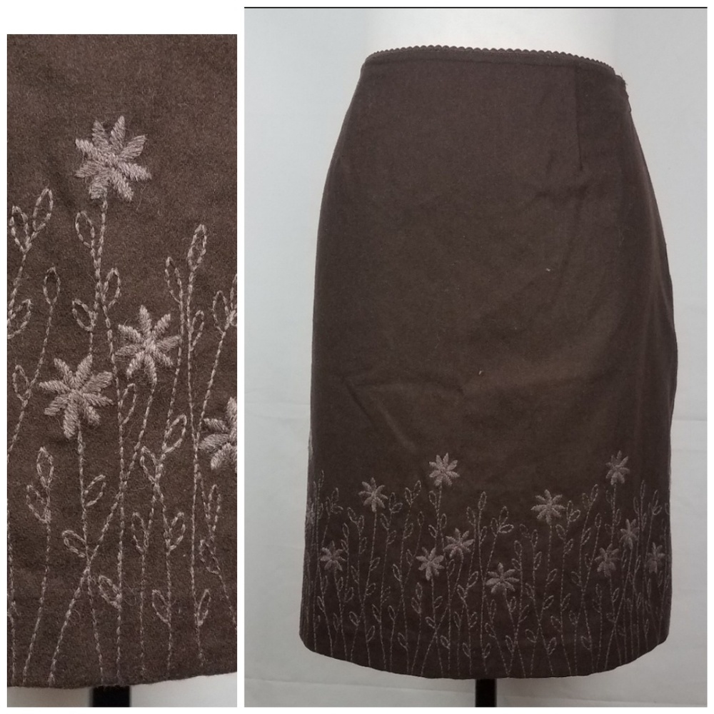 J jill wool skirt